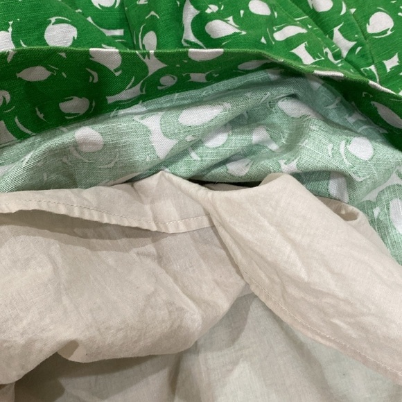Boden skirt green & white print with pockets size 8 cotton fabric - Picture 9 of 9
